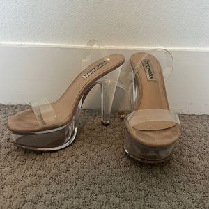 Steve Madden clear heels